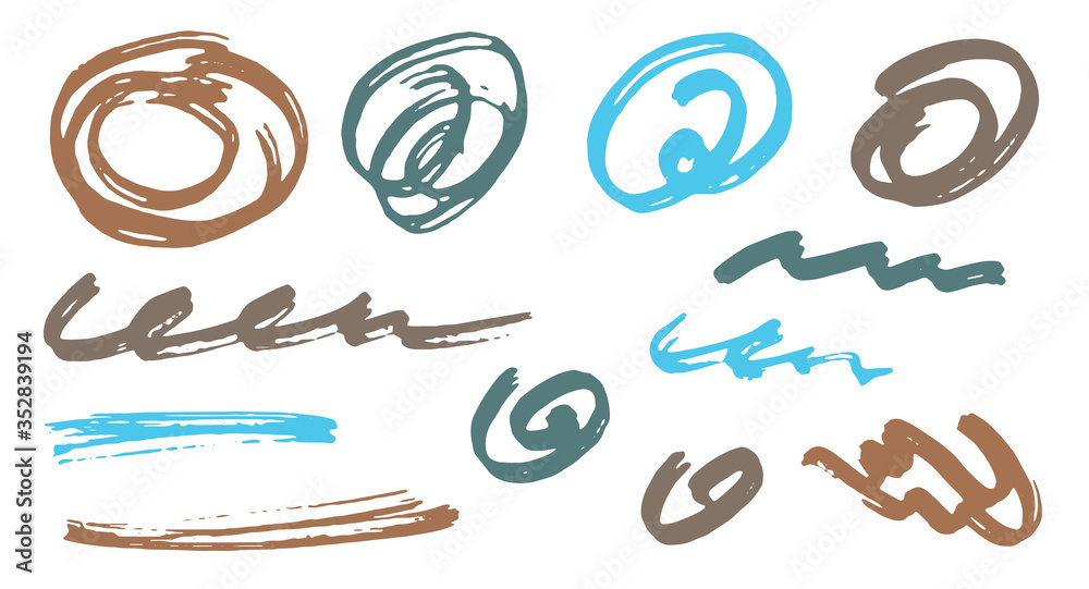 Hand drawn scribble doodle design vector elements. Hand drawn scribble doodle design vector elements.