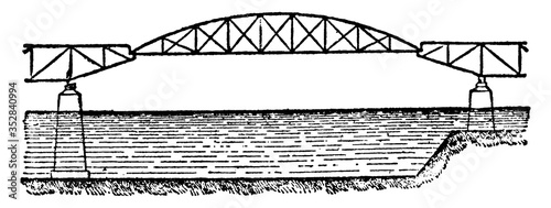 Cantilever, vintage illustration.