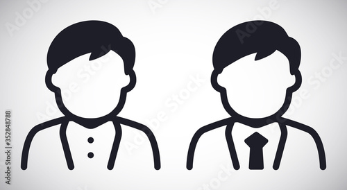 Well dressed man vector symbol