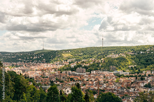 Blick auf Stuttgart, mit dem Stuttgarter Fernsehturm