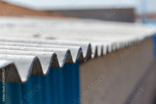 Image of asbestos roof, environmentally friendly material.