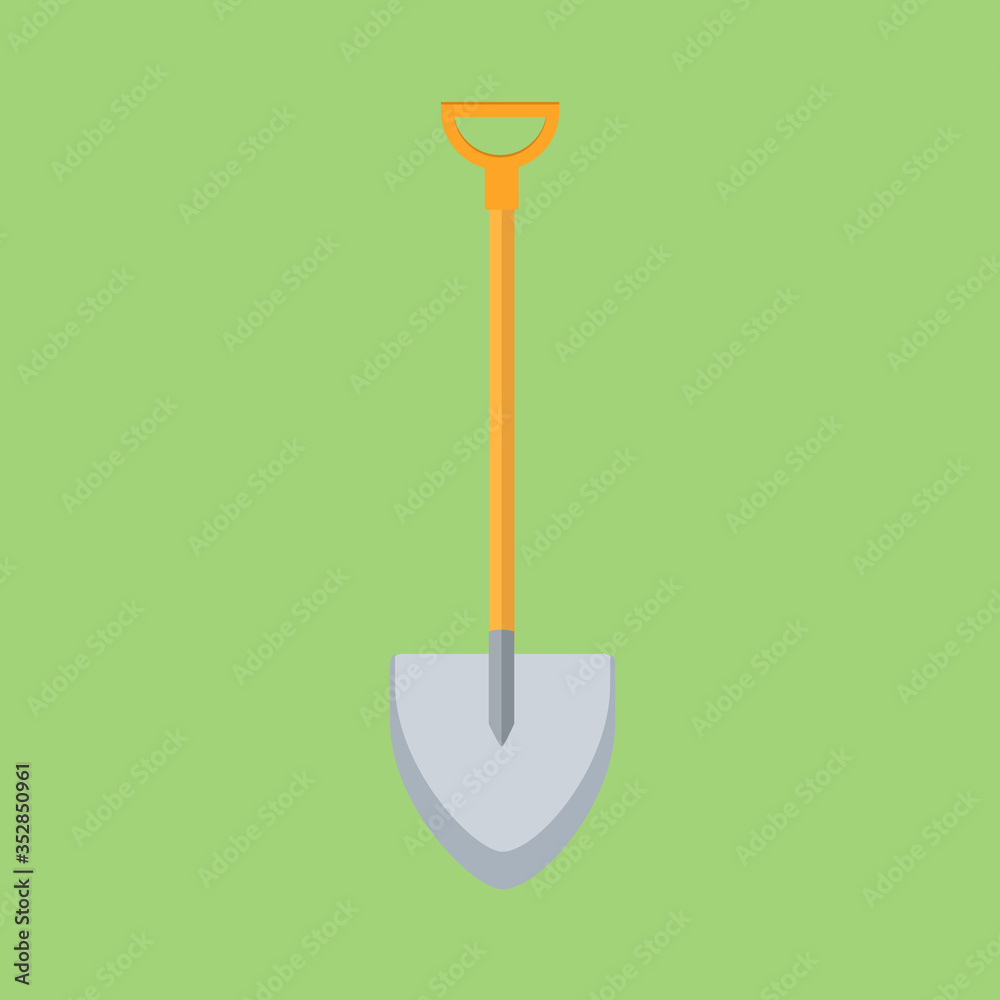 Steel shovel with wooden handle for gardening Steel shovel with wooden handle for gardening