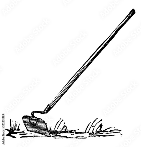 Hoe, vintage illustration