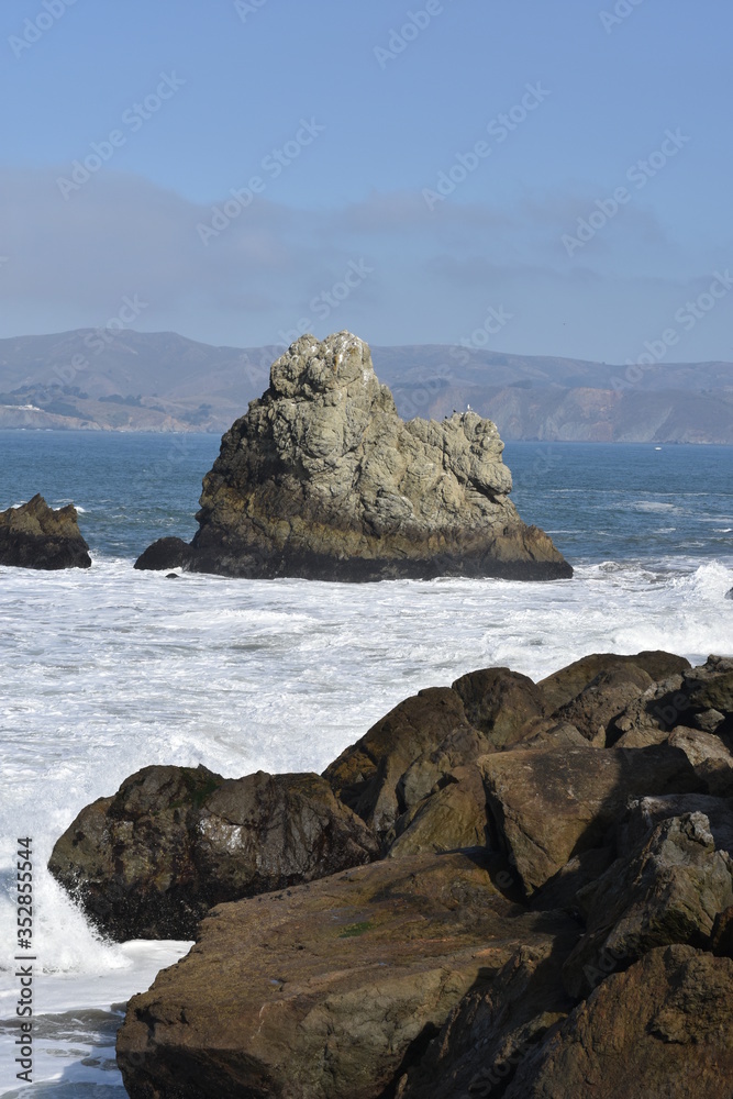 rocks in the ocean