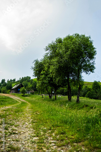 Panoramic view in Gura Humorului, Bucovina, Romania