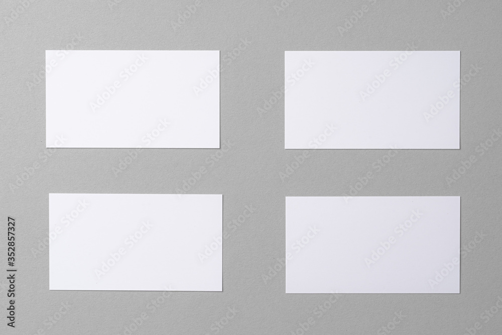 Business mock up cards with copy space on grey Business mock up cards with copy space on grey
