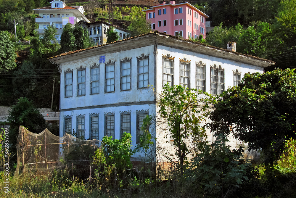 TRABZON, TURKEY - SEPTEMBER 24, 2009: Historical Mansion, Traditional Architecture. Surmene District