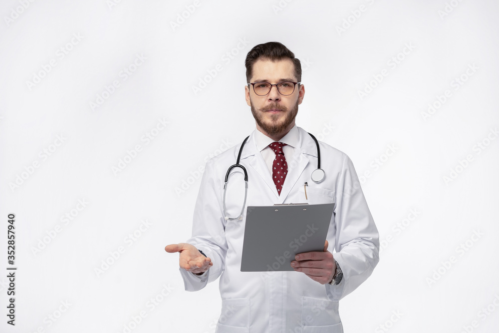 Smiling medical doctor. Isolated over white background. Smiling medical doctor. Isolated over white background.