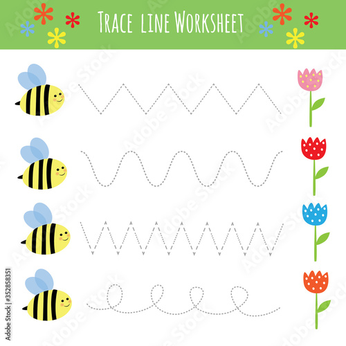 trace line worksheet for kids
