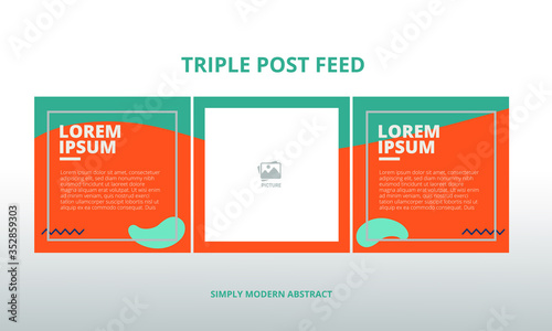 modern social media post feed, retro, instagram feed, instagram template, instagram frame, minimalist.