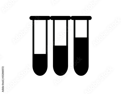 Test tubes or test vials for medicines or blood vector for logo, sign apps or website