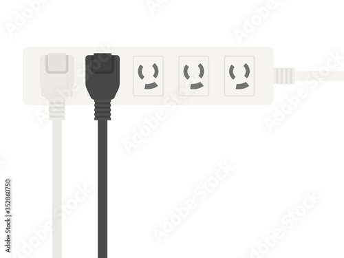 電源タップのイラスト