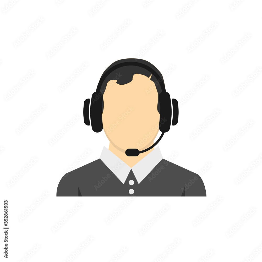 call center operator with headset black web icon. vector illustration
call center operator with headset black web icon. vector illustration