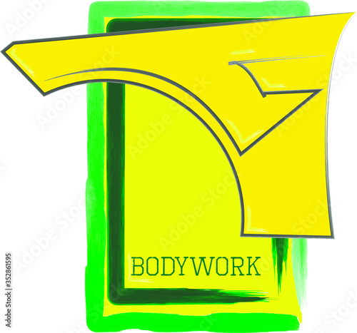 bodywork paint shop repair service logo t-shirt poster