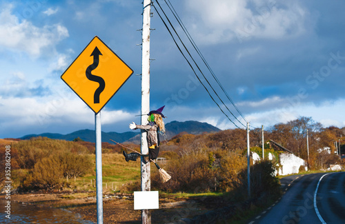 funny dummy on utility pole photo