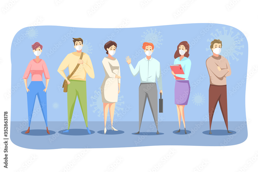 Fototapeta premium Coronavirus, 2019ncov, healthcare, infection, protection concept