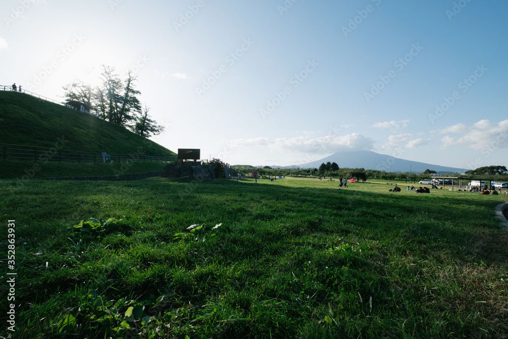Obraz premium The peaceful and beautiful without people suburb of Japan