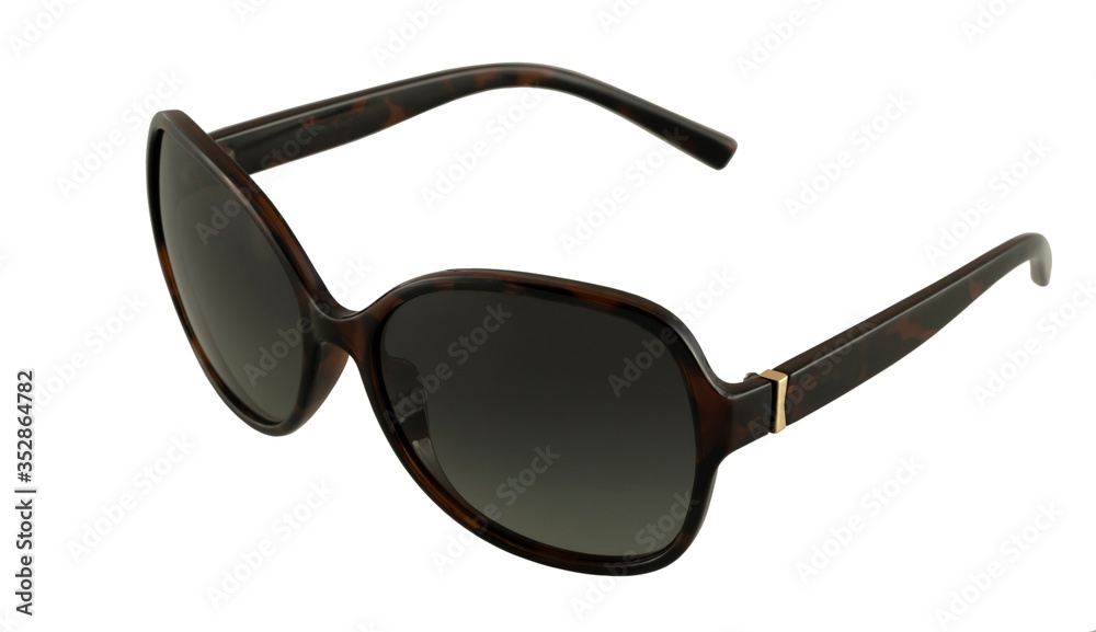 Dark sunglasses isolated on a white background. Dark sunglasses isolated on a white background.