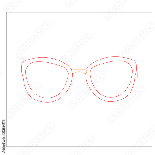 modern glasses. Illustrator for web and mobile design.