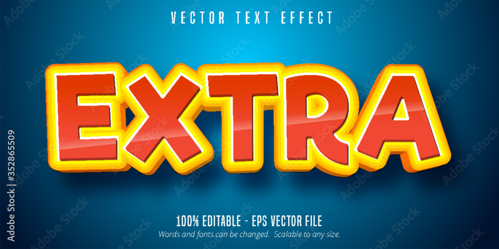 Extra text effect, editable font style Stock Vector | Adobe Stock