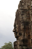 Profil du visage de Bouddha, temple Bayon à Angkor, Cambodge