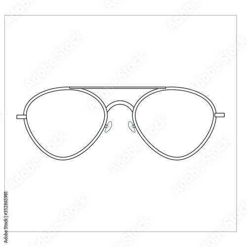 modern glasses. Illustrator for web and mobile design.