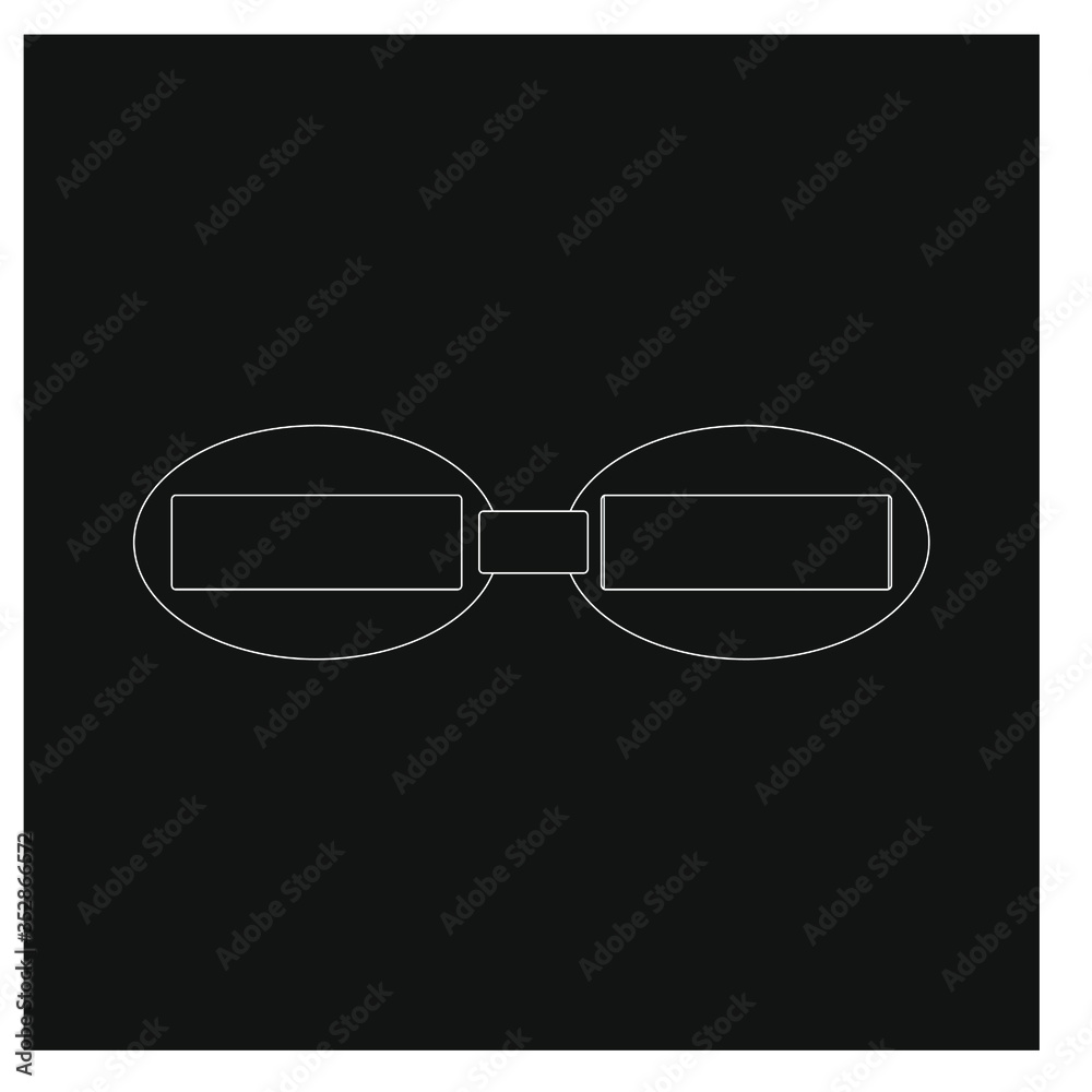 modern glasses. Illustrator for web and mobile design.