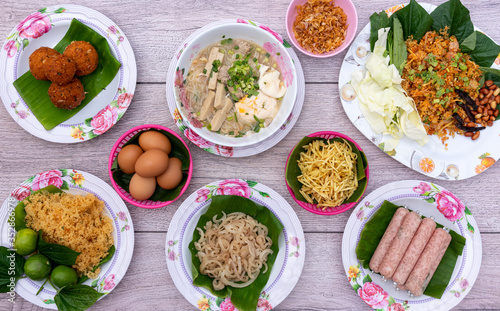 Thai Food Mixed Dishes Isaan Mix 