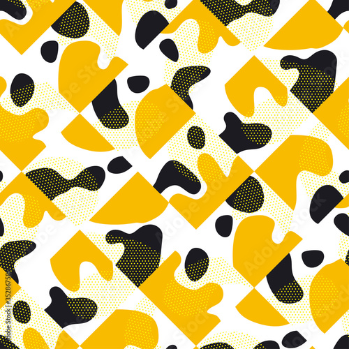 Yellow and black modern geo...