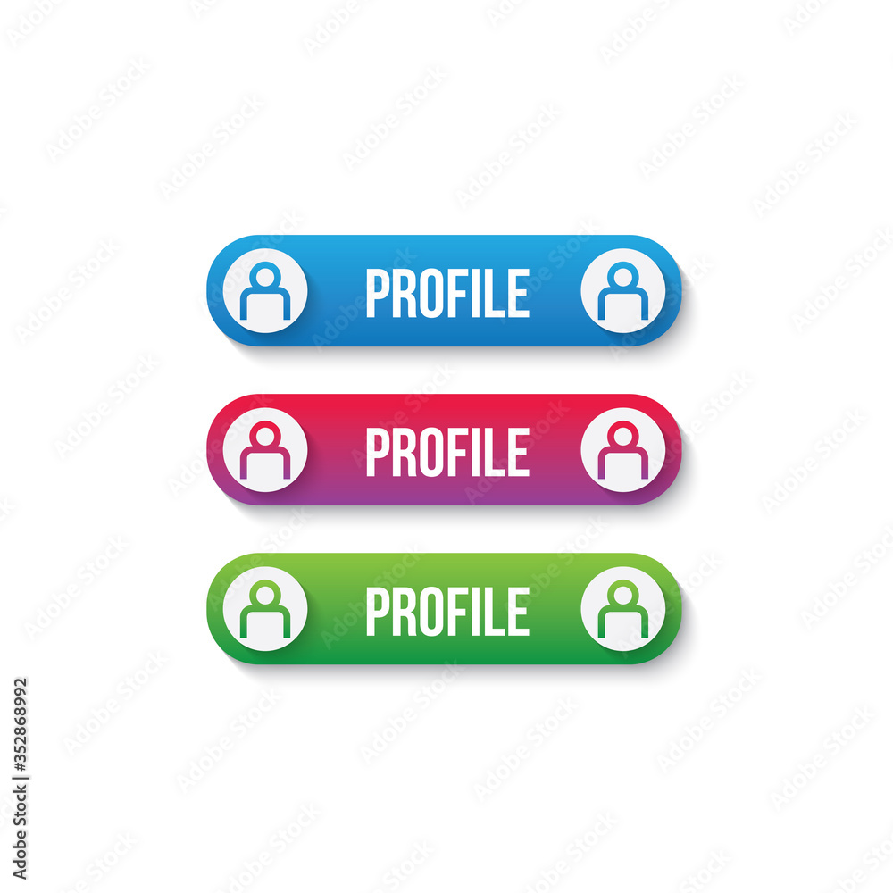 profile button icon / user button for websites / applications profile button icon / user button for websites / applications