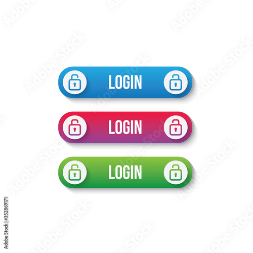 login button icon / login button for websites / applications