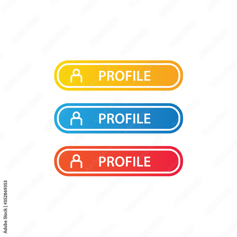 profile button icon / user button for websites / applications profile button icon / user button for websites / applications