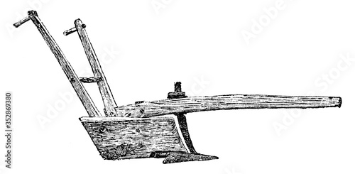 Yankee Plow, vintage illustration.