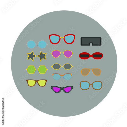 modern glasses. Illustrator for web and mobile design.