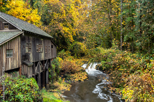 old wooden house in autumn © Patrick