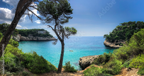 Beach and cliff landscape