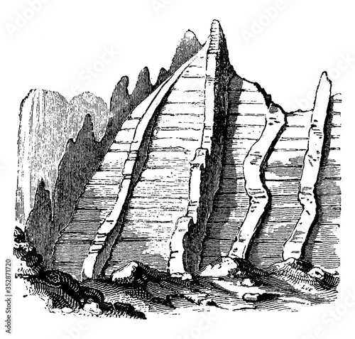 Dikes, vintage illustration.