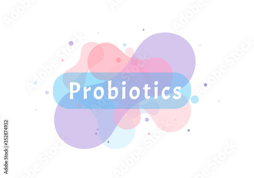 Probiotics bacteria logo.
