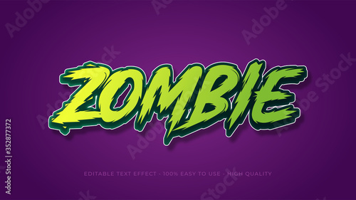 zombie editable text effect