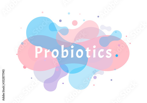 Probiotics bacteria logo.