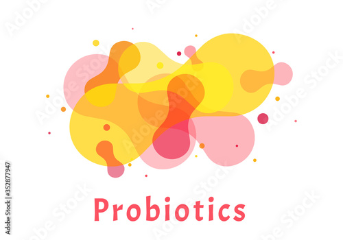 Probiotics bacteria logo.