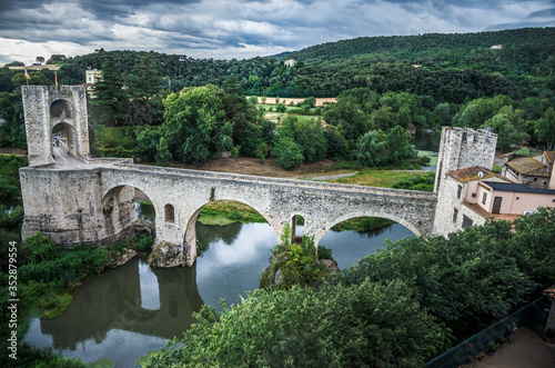 Bridge across El Fluvia River in Besalu