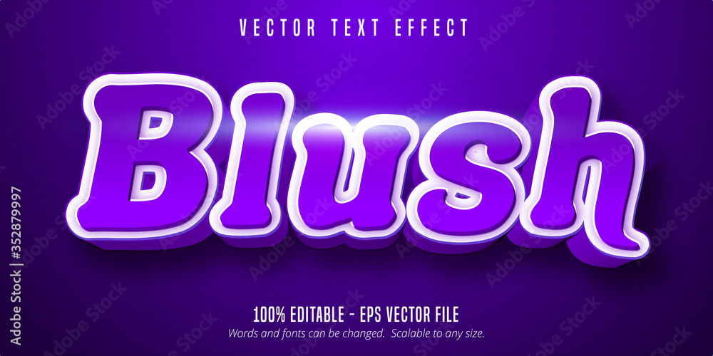 Blush text, shiny purple editable text effect Blush text, shiny purple editable text effect