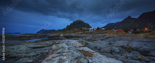 Lofoten, A village landscap...