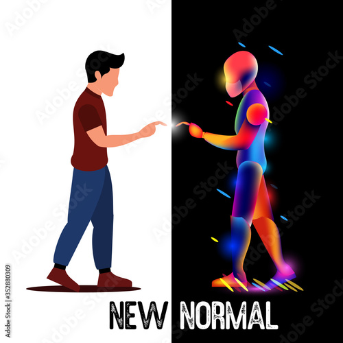 New Normal Era Vector Design From Corona Virus Pandemic