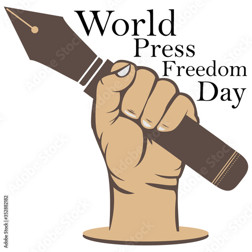 Creative Vector illustration for World Press Freedom Day .
