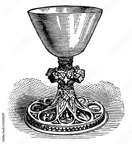 Chalice, vintage illustration