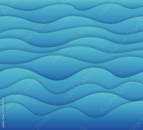 Blue waves background vector design
