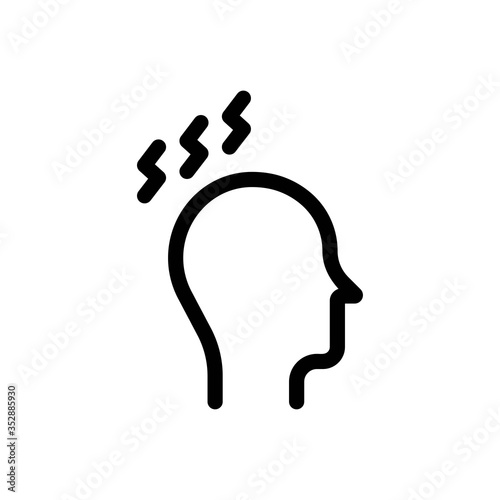 Headache Line Icon