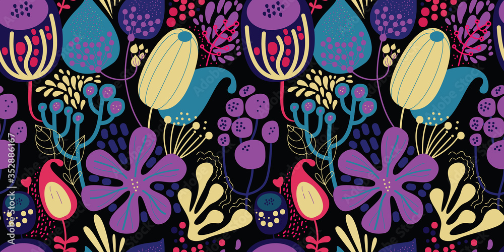Flowers, plants and paisley cucumbers.